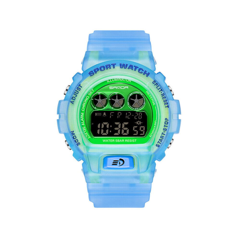 Transparent Sports Watch For Men Waterproof Shockproof Led Electronic Luminous Clock Square Analog Digital Wristwatches