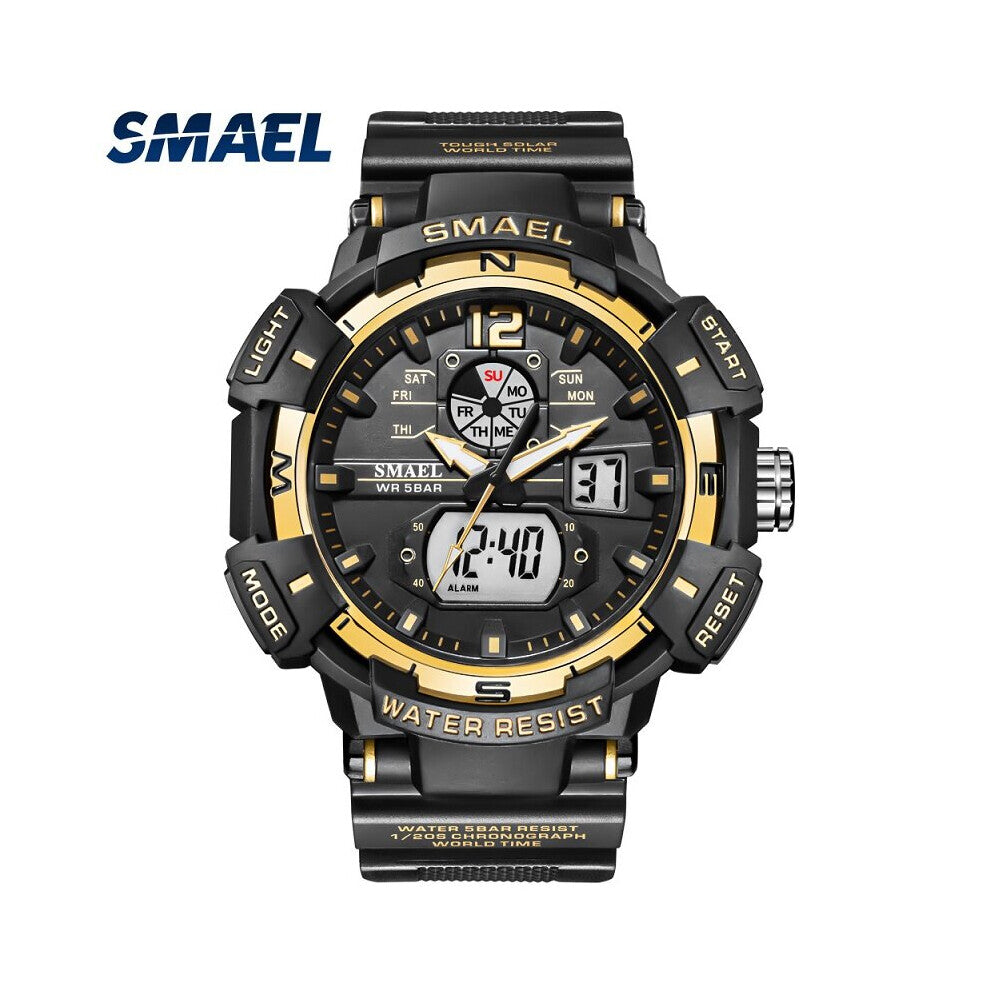 Men's Watch Outdoor Sports Waterproof Watches Dual Display Quartz Military Digital Clock Relogio Masculino