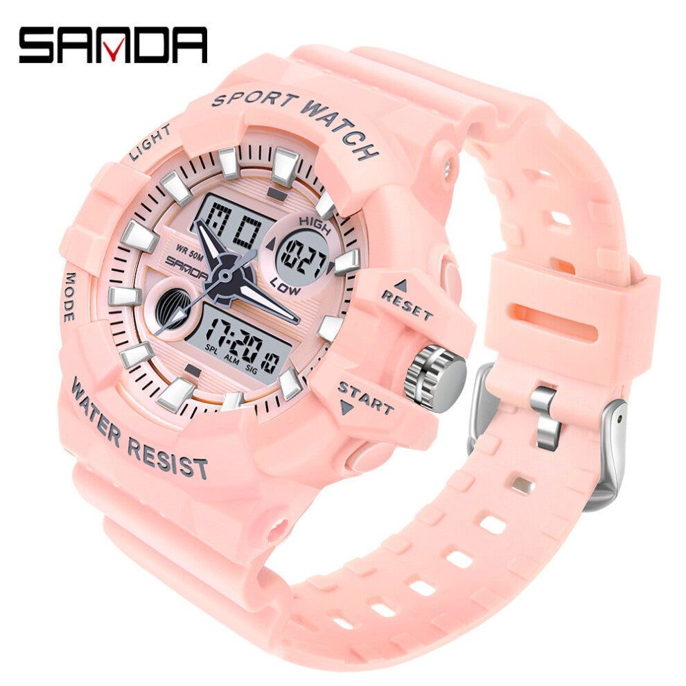 Top Outdoor Sports Chronograph Watches Women Watch 24 Hour Indicating Calendar Waterproof Electronic Women