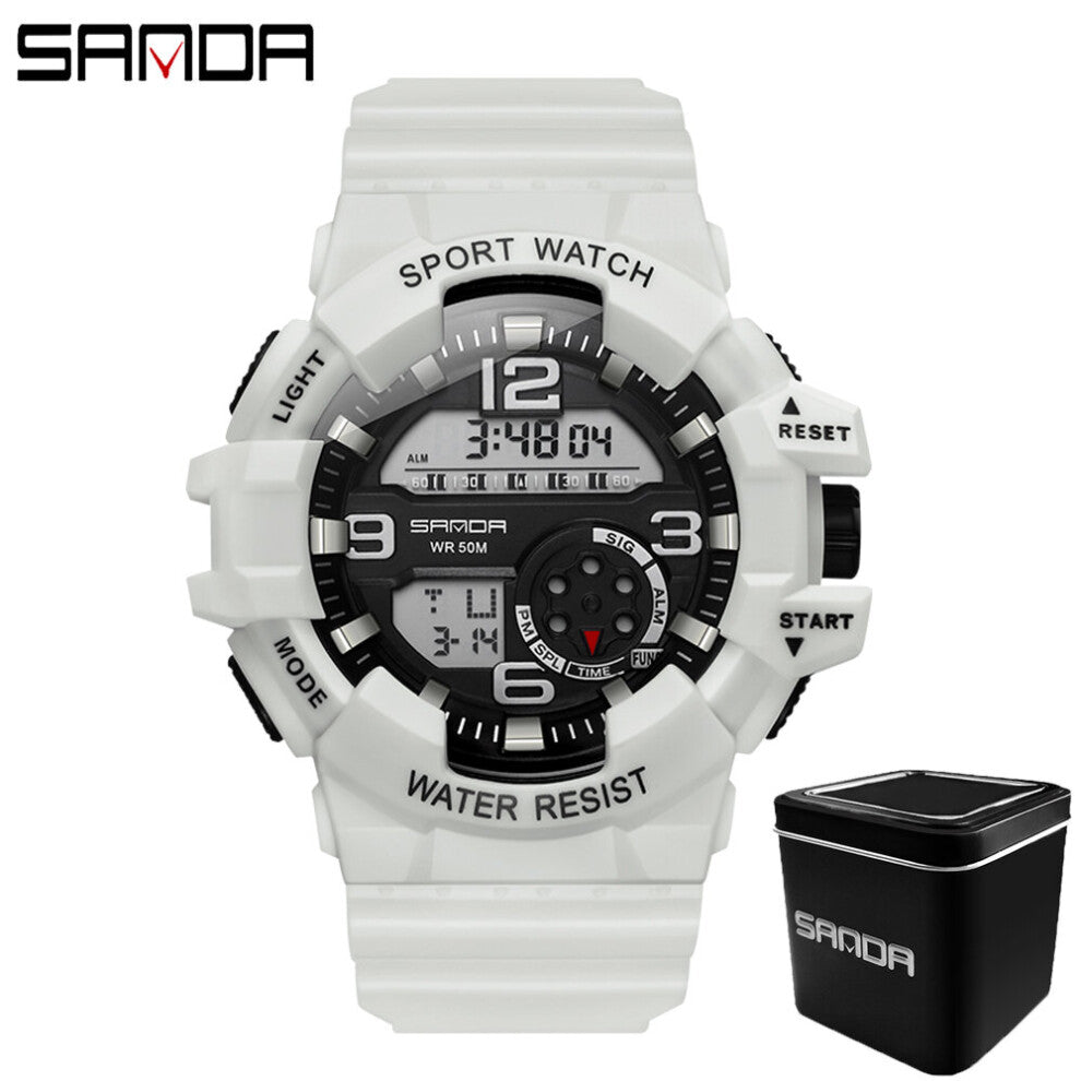 Outdoor Sports Electronic Stopwatch Military Digital Men Watch Luminous Running Chronograph Waterproof Male Clock