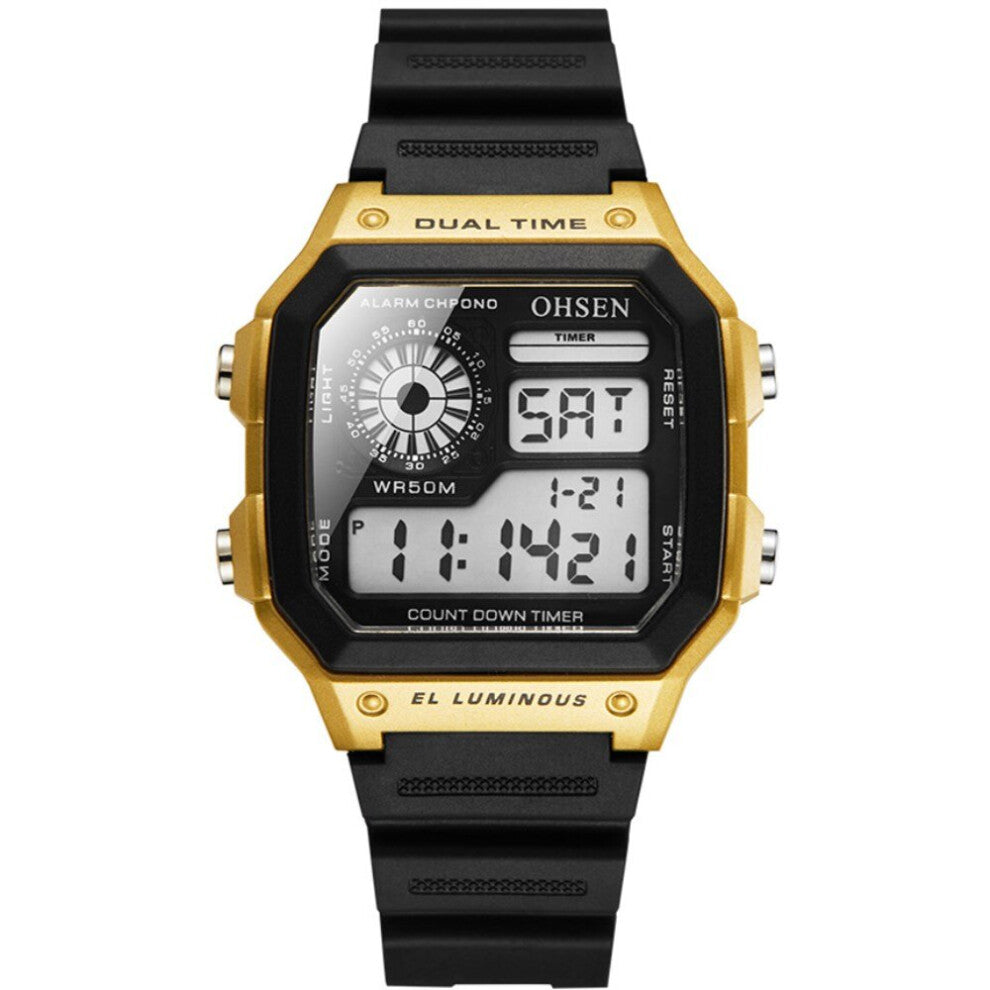 Men's Military Sports Watch Square LED Digital Watches Male 50m Waterproof Wristwatches Clock Relogio Masculino