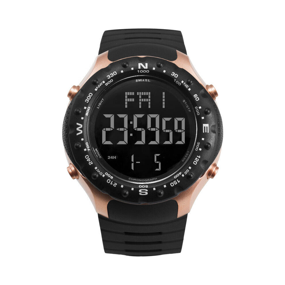 SMAEL 1342 MultiFunctional Sports Single Display Outdoor LED Electronic Watch Women Mens Students Alarm Clock