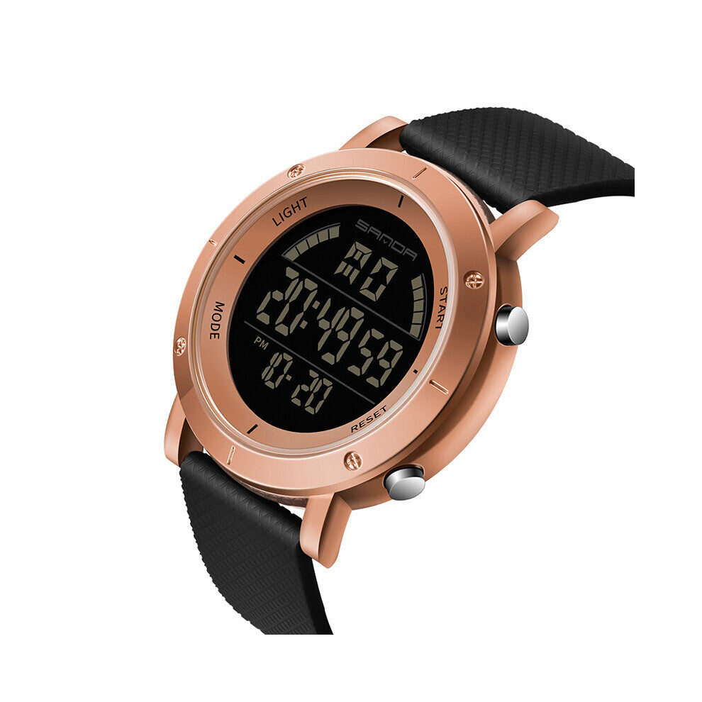 LED Bright Backlight Dual Time Men's Sports Watch Digital Wristwatches Waterproof Alarm Clocks Top Gentleman