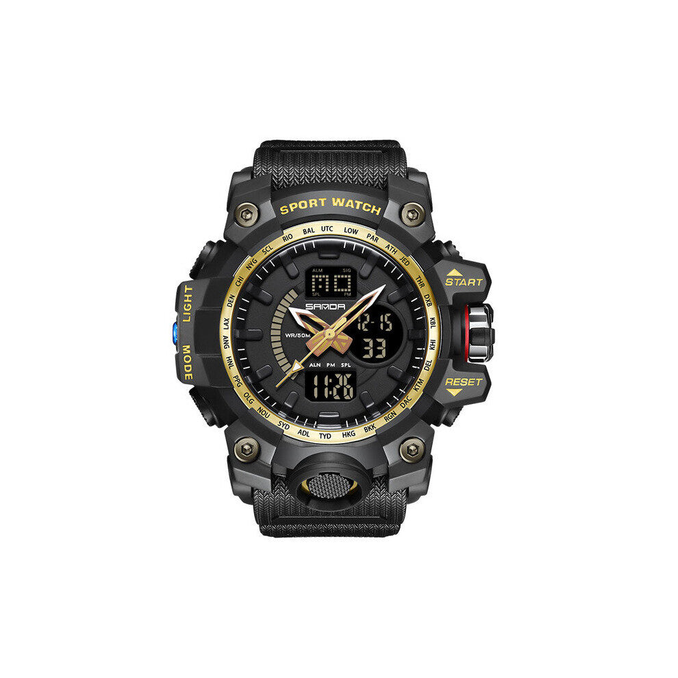 SANDA Men's Watches 50M Waterproof Sports Military Quartz Watch For Male Wristwatch Relogio Masculino 3132