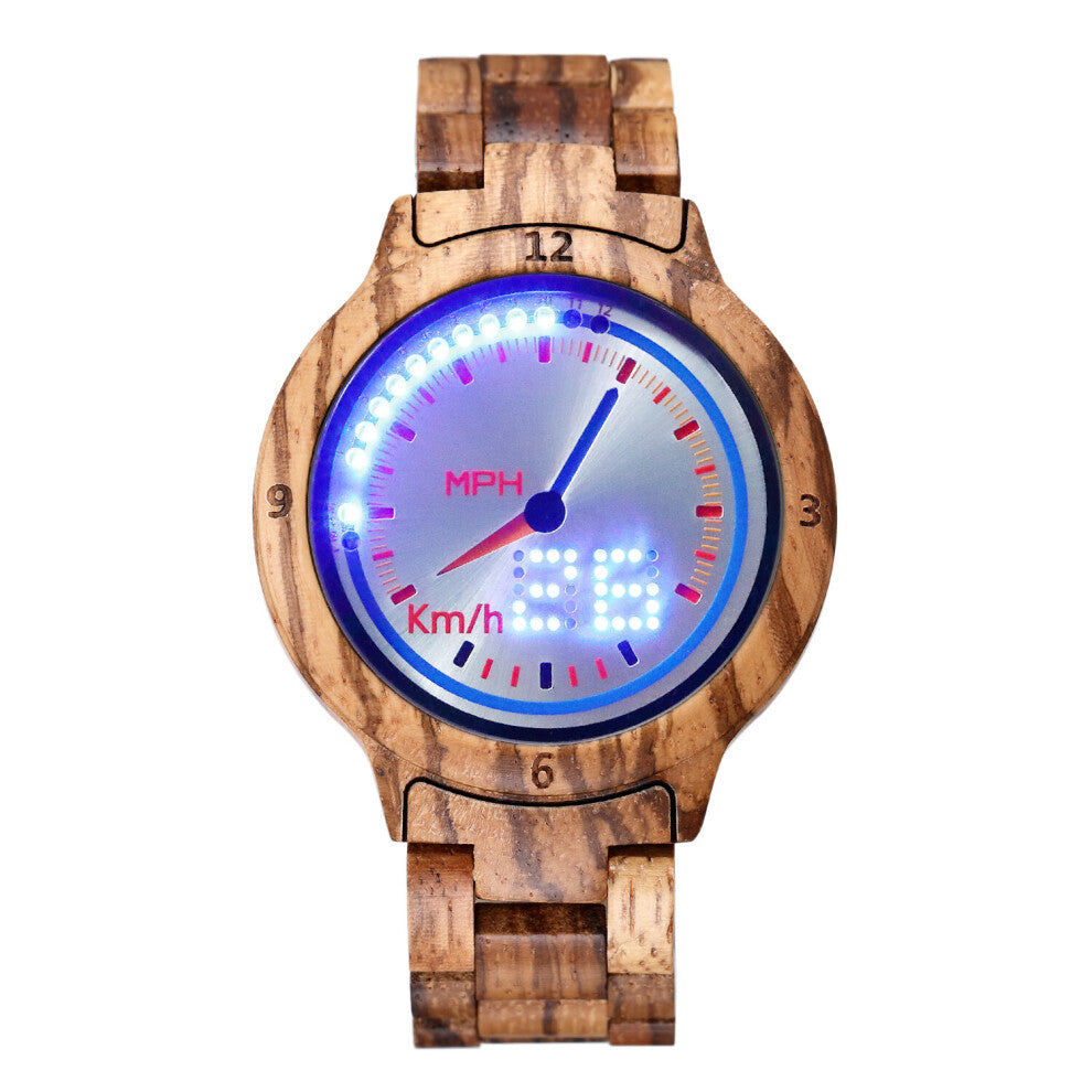 Wooden Men Watches Touch Electronic Watch LED Digital Sports Wristwatch Male Wood Strap Relogio Masculino