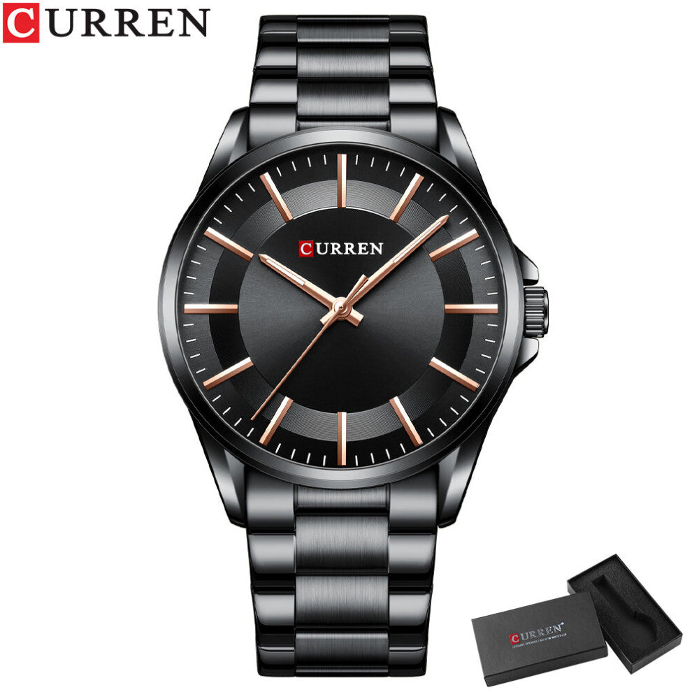 Watch for Men Stainless Steel Men Quartz Wristwatches Sports Waterproof Wristwatch Men's Watches+box
