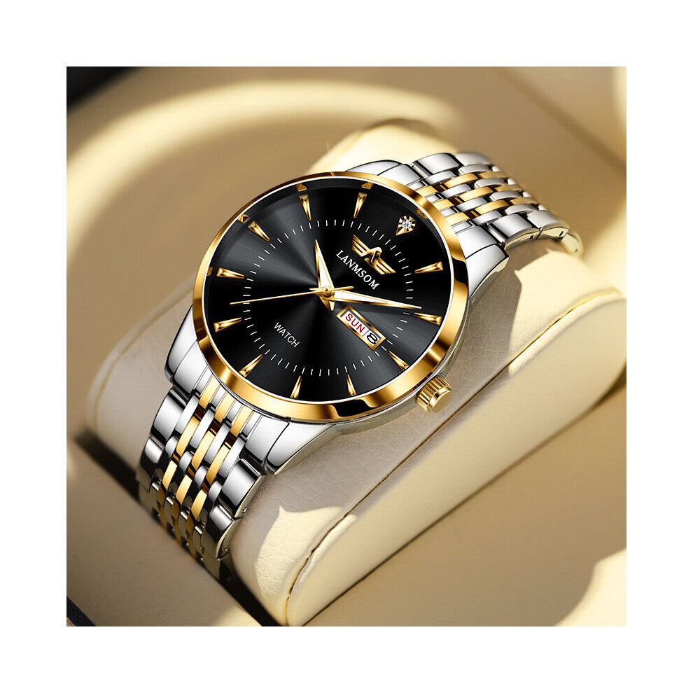 Men's Watches Stainless Steel Band Waterproof Quartz Watch For Man Calendar Male Clock Reloj Hombre