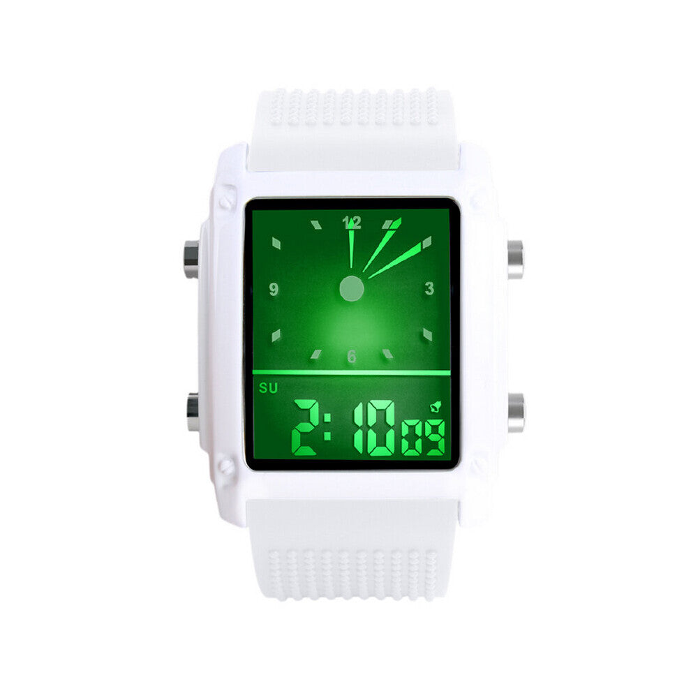 Rectangle Watch Men Led Digital Watches LED Colorful Dual Time Analog Digital Electronics Wristwatches relogio masculino