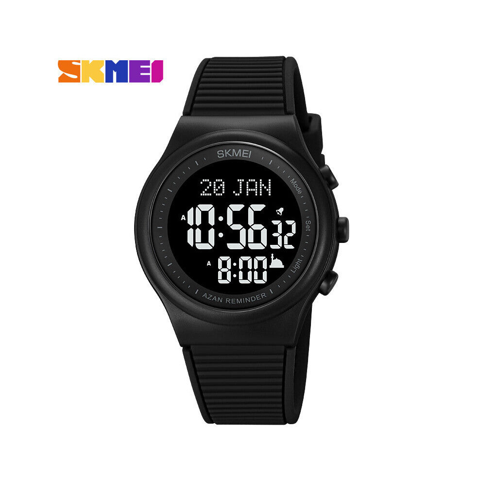 1981 Sport Digital Watches Qibla Time Reminder Religious Bookmark Chrono Male Gift Clock Relogio Masculino