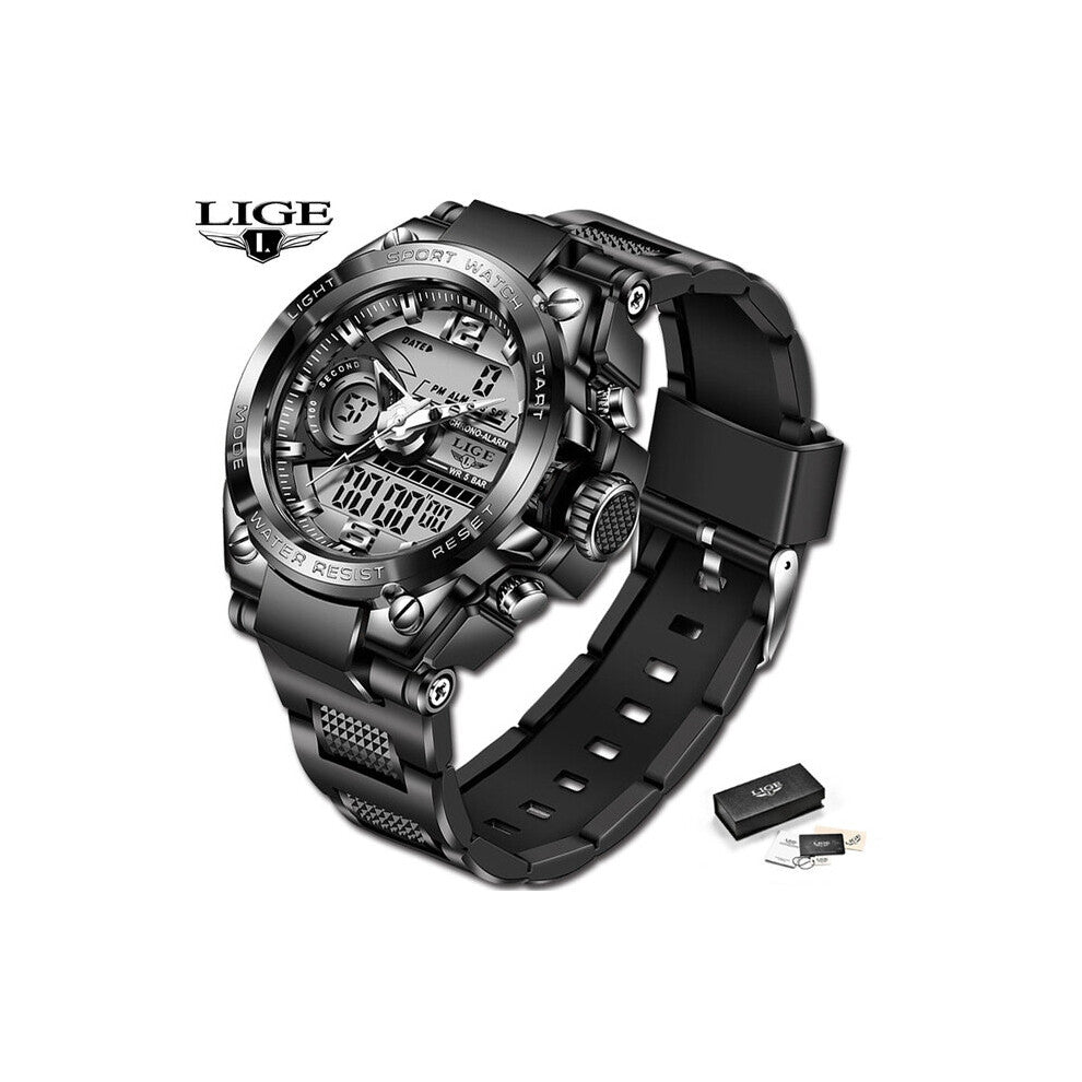 Relogio Masculino Sport Men Quartz Digital Watch Creative Diving Watches Men Waterproof Alarm Watch Dual Display Clock