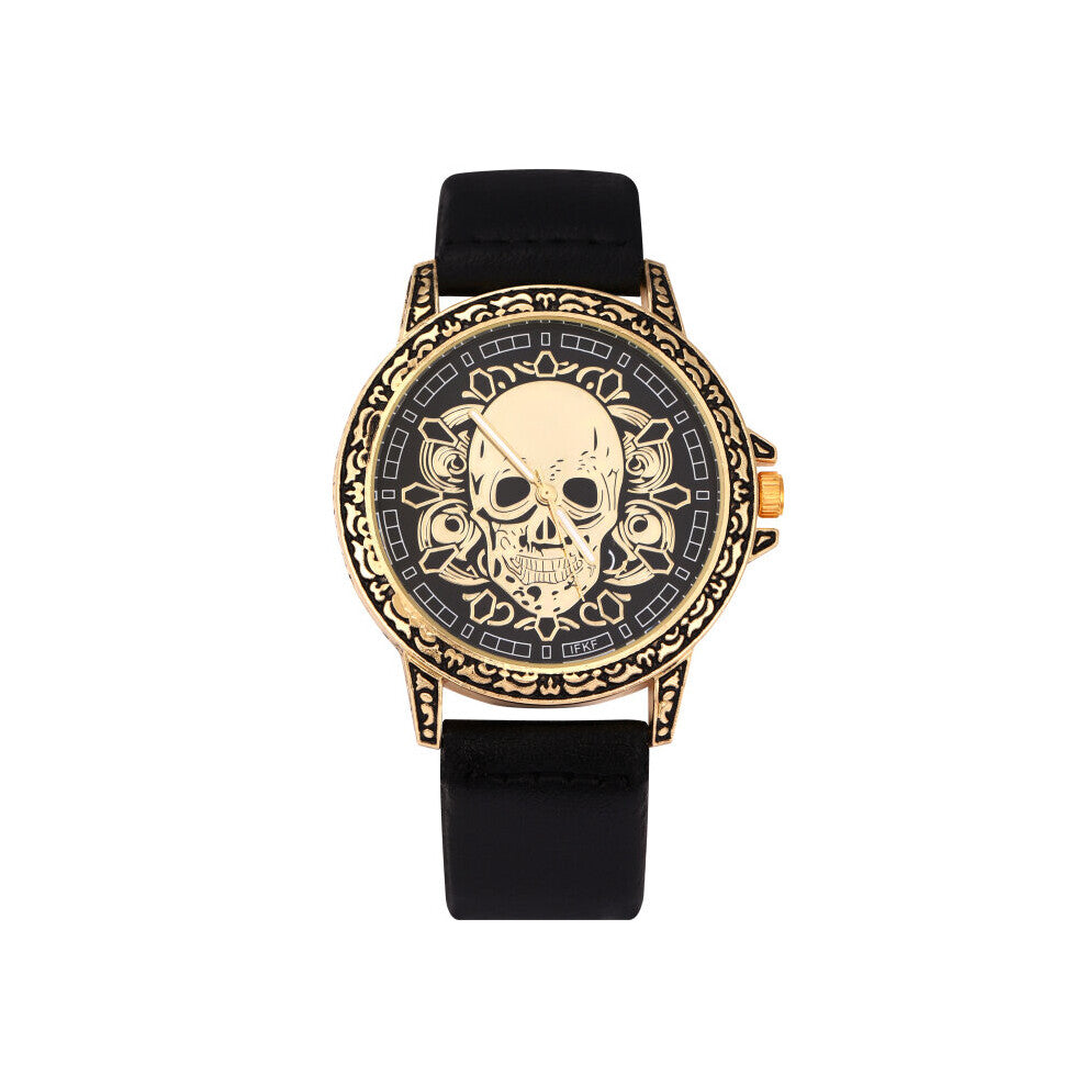 Lion Pattern Retro Large Dial Stainless Steel Business Men's Watch for Men Top Men Watches Reloj Hombre