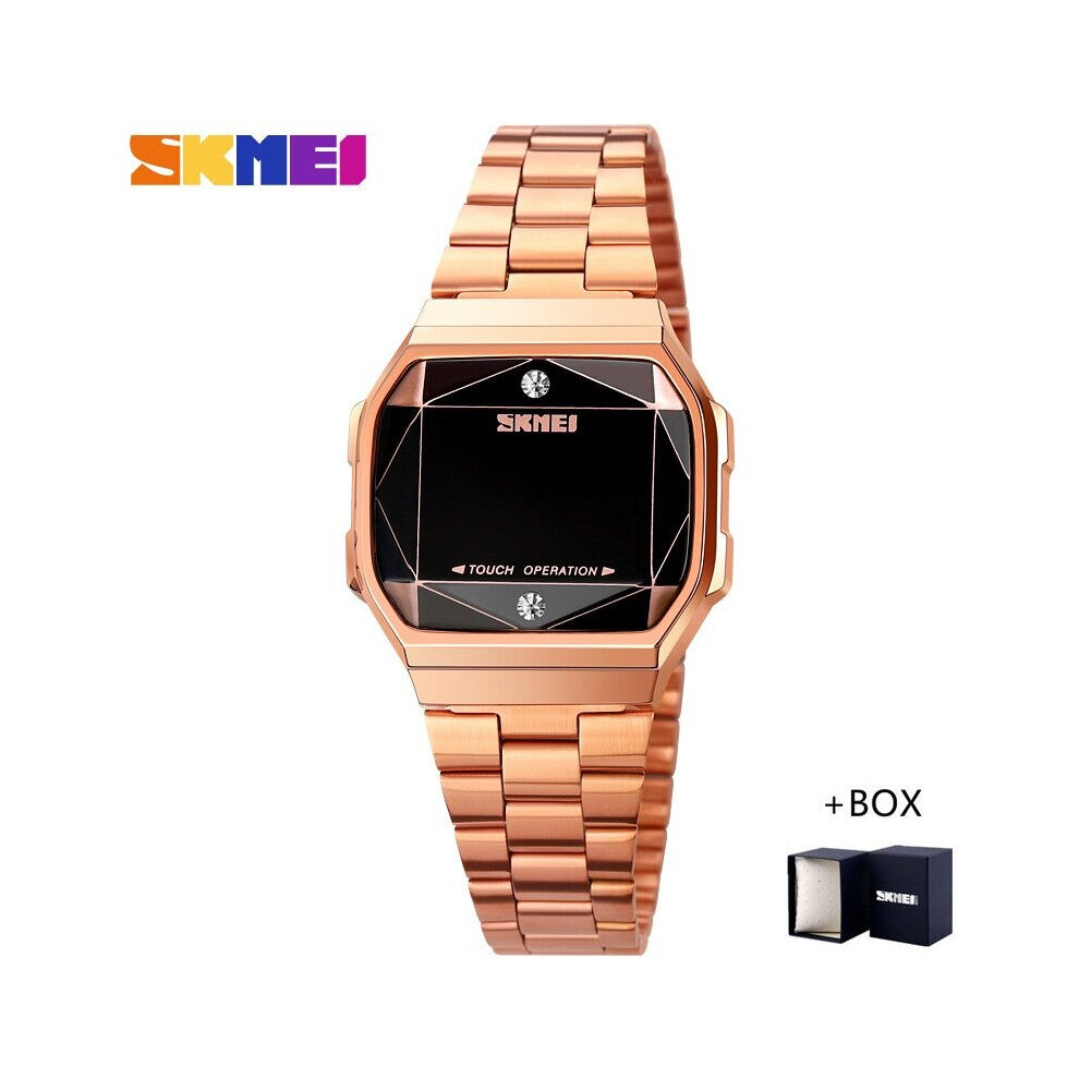 LED Touch Screen Display Digital Women Watches Casual Waterproof Ladies Wristwatch Clock Relogio Feminino