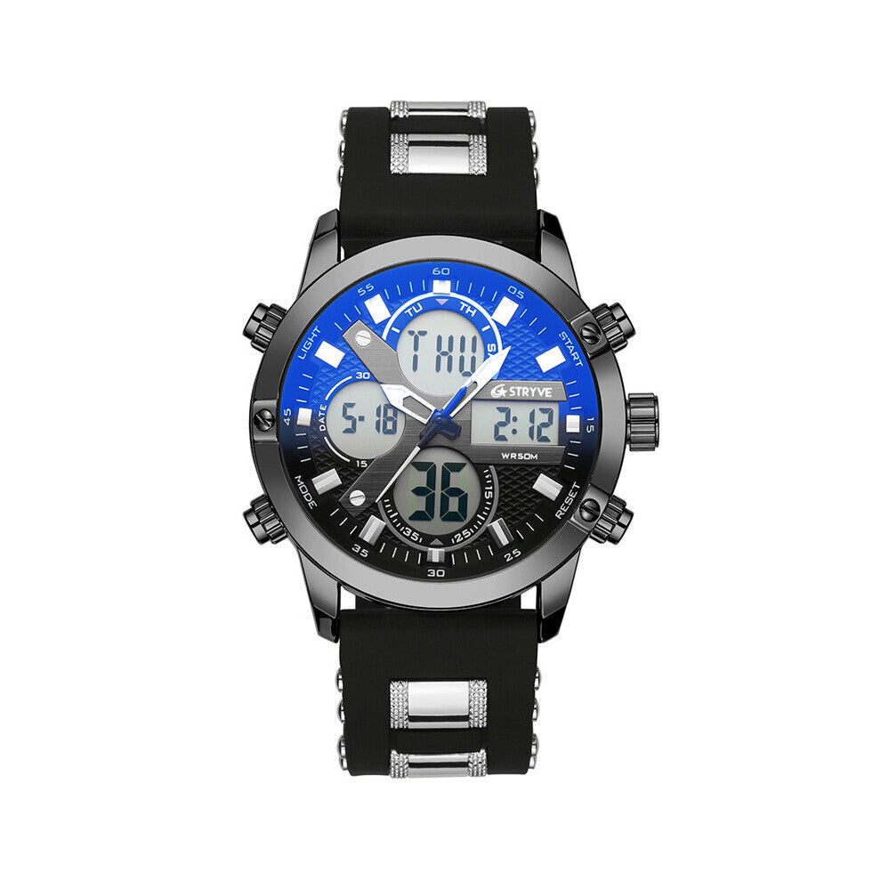 Men Watch Function Sports Waterproof Electronic Wristwatch Quartz Watches Relogio Digital 8021