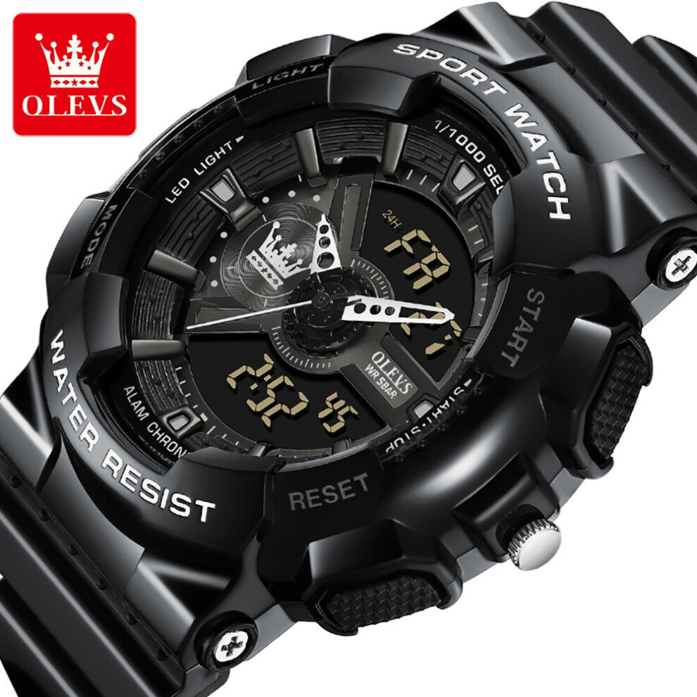 OLEVS Sport Men?s Watches 5atm Waterproof Luminous Man Wristwatch Calendar Display Silicone Strap For Boyfriend Gift