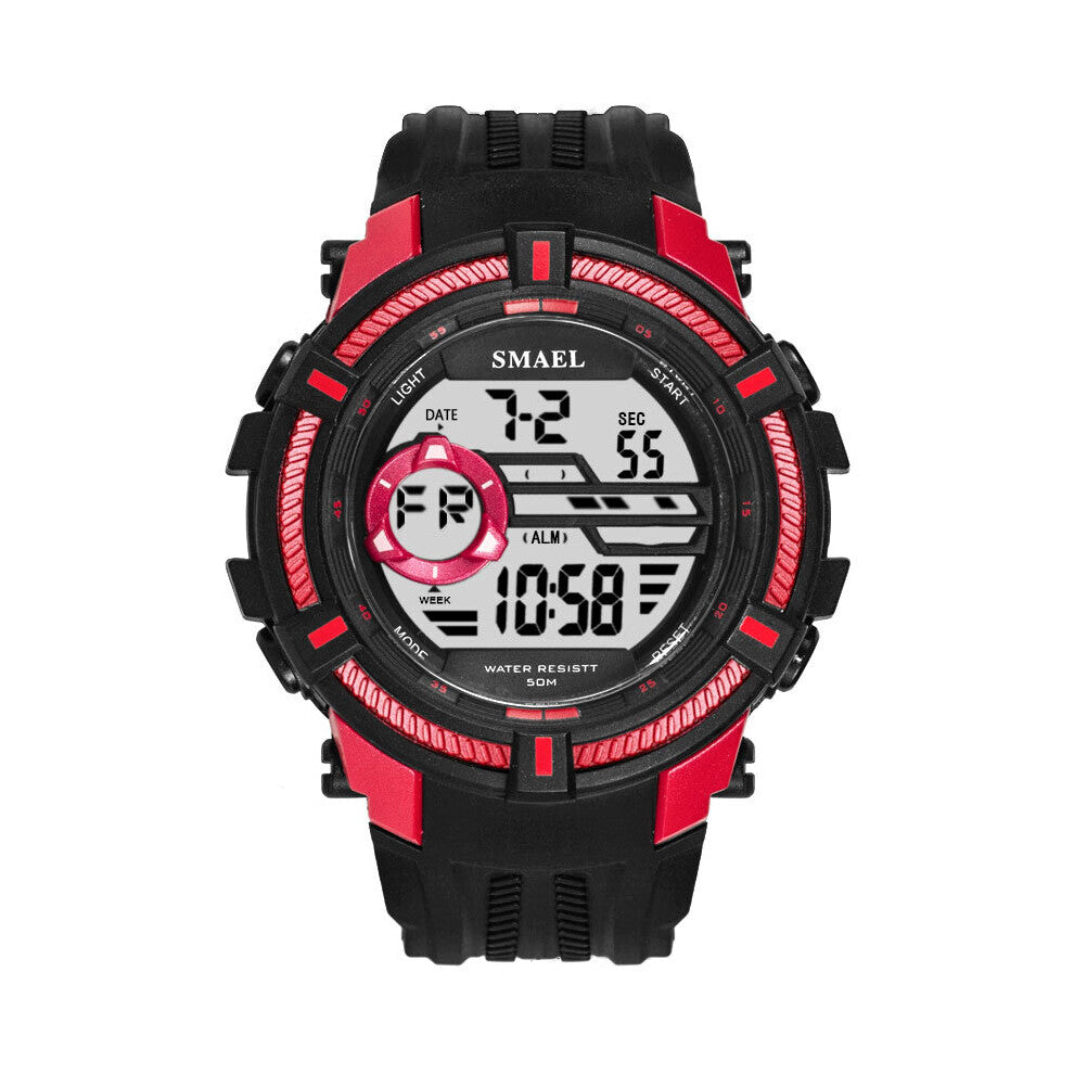 SMAEL 1616 Top Men Digital Sports Watches 50m Waterproof LED Display Luminous Alarm Clock Chronography Military Watch