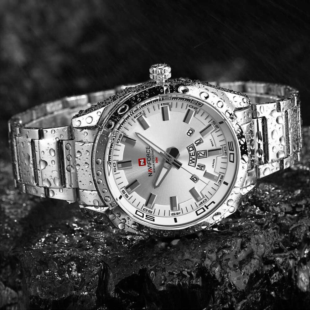 9038 Men Sport Watches Men's Quartz Clock Man Stainless Steel Army Military Wrist Watch Relogio Masculino