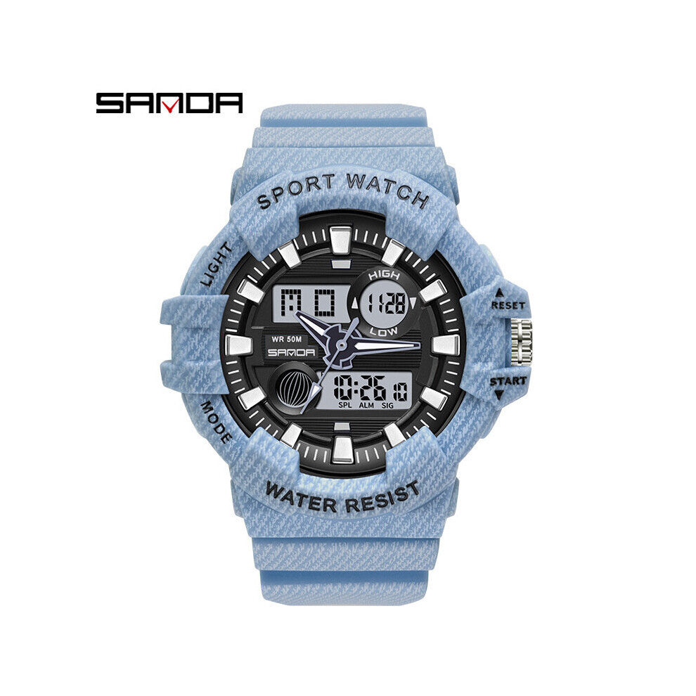 Dual Display Digital Watches for Men Waterproof Diving LED Men's Watch Top Military Sport Watches Relogio Masculino Saat