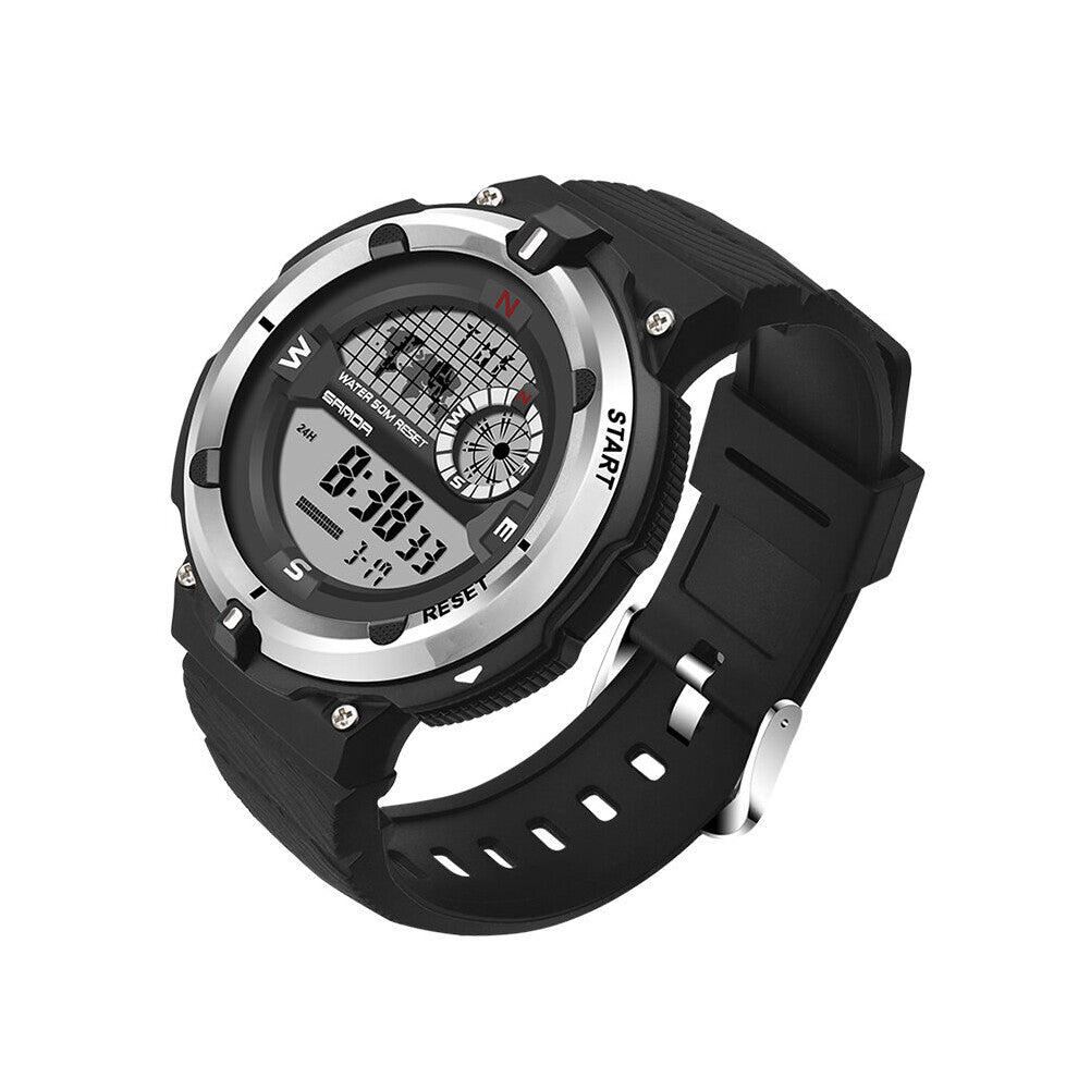 SANDA Top Sports Men's Watches Waterproof LED Digital Watch Casual Men's Wristwatches Clock Relogio Masculino 392