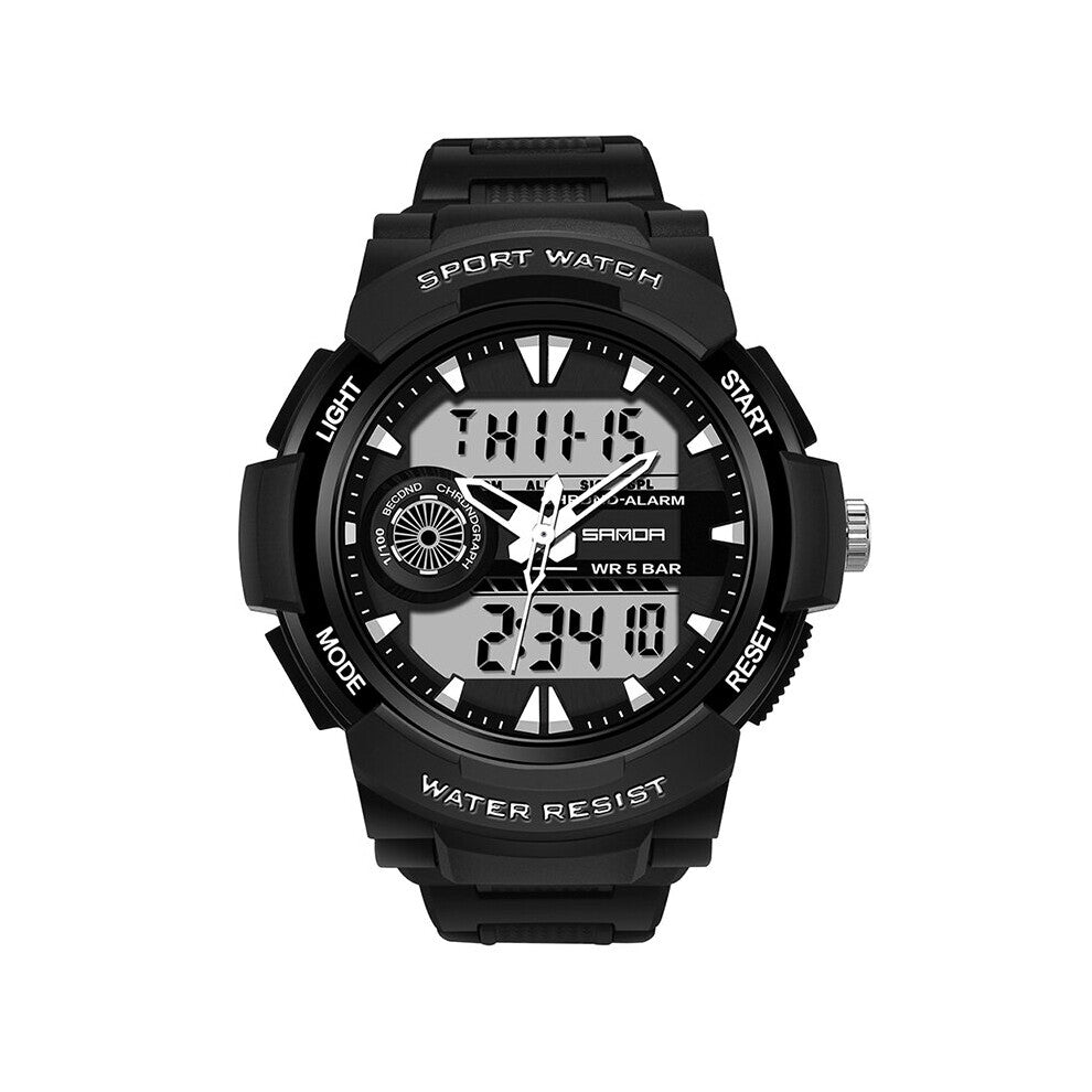 Men's Sports Watch Dual Display Waterproof Watches Electronic Digital Quartz Clocks S Shock Top Army Military