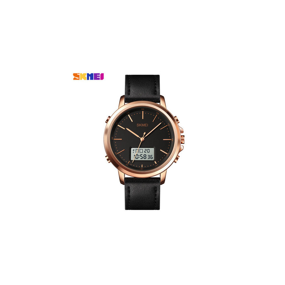 Digital Quartz Men Watches Sports Chrono Dual Display Electronic Clock Leather Strap Male Wristwatches Relogio Masculino