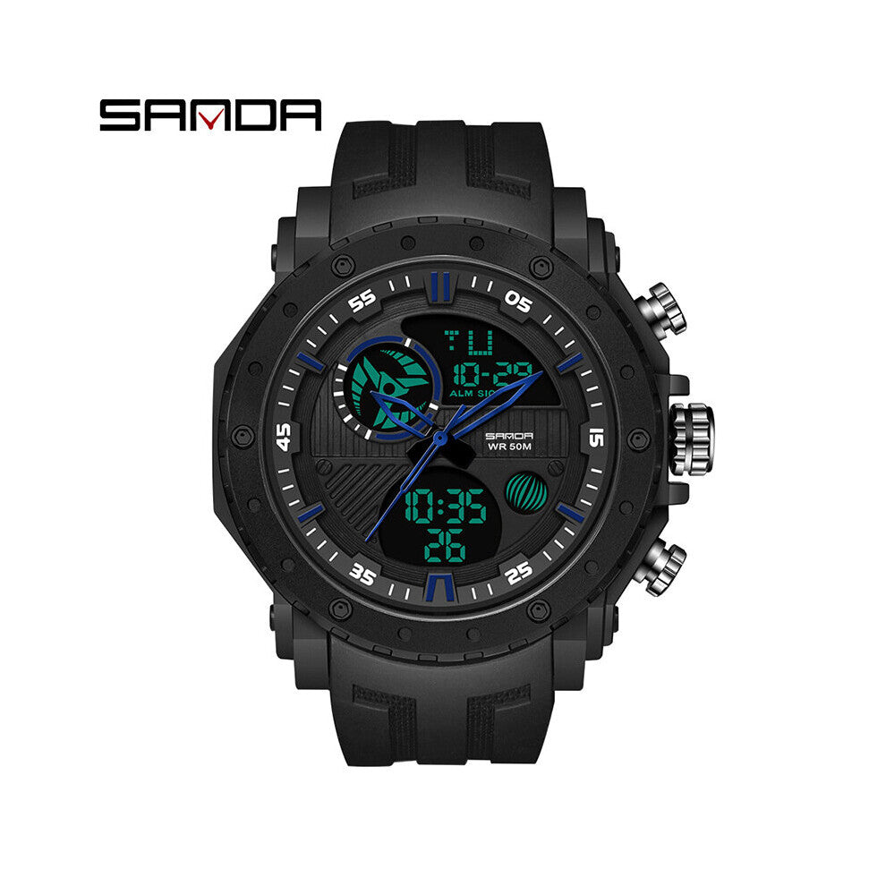 Dual Display Ourdoor Sport Men's Digital Watches LED Military Watch for Men Waterproof Wristwatches Clock Relogio Masculino