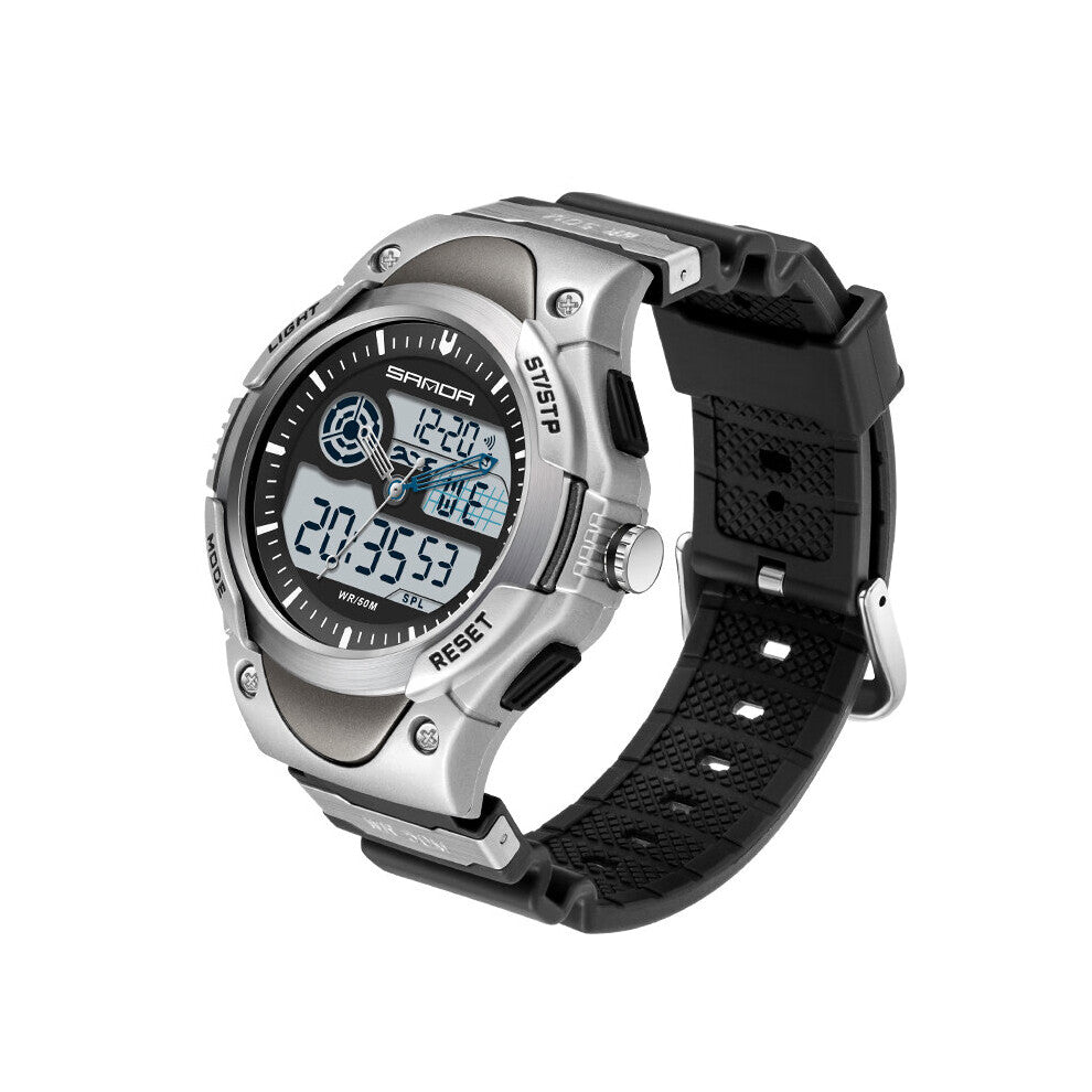 Men's Sports Watches Dual Display Led Digital Quartz Wristwatch Clock Male Waterproof Military Watch For Men Relogio Masculino