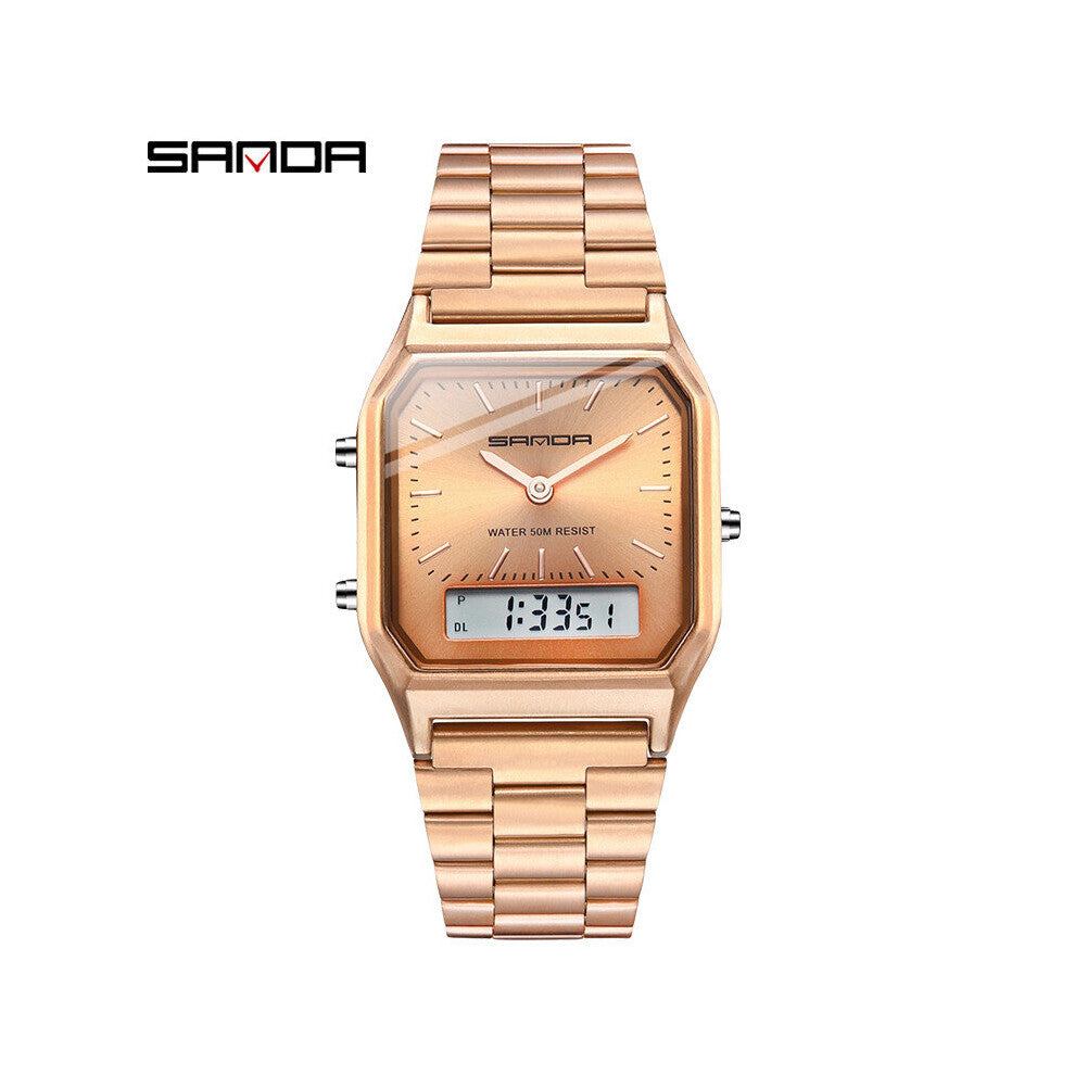 Selling SANDA747 Clock Dress Casual Quartz Watch men Metal Mesh Stainless Steel Watches