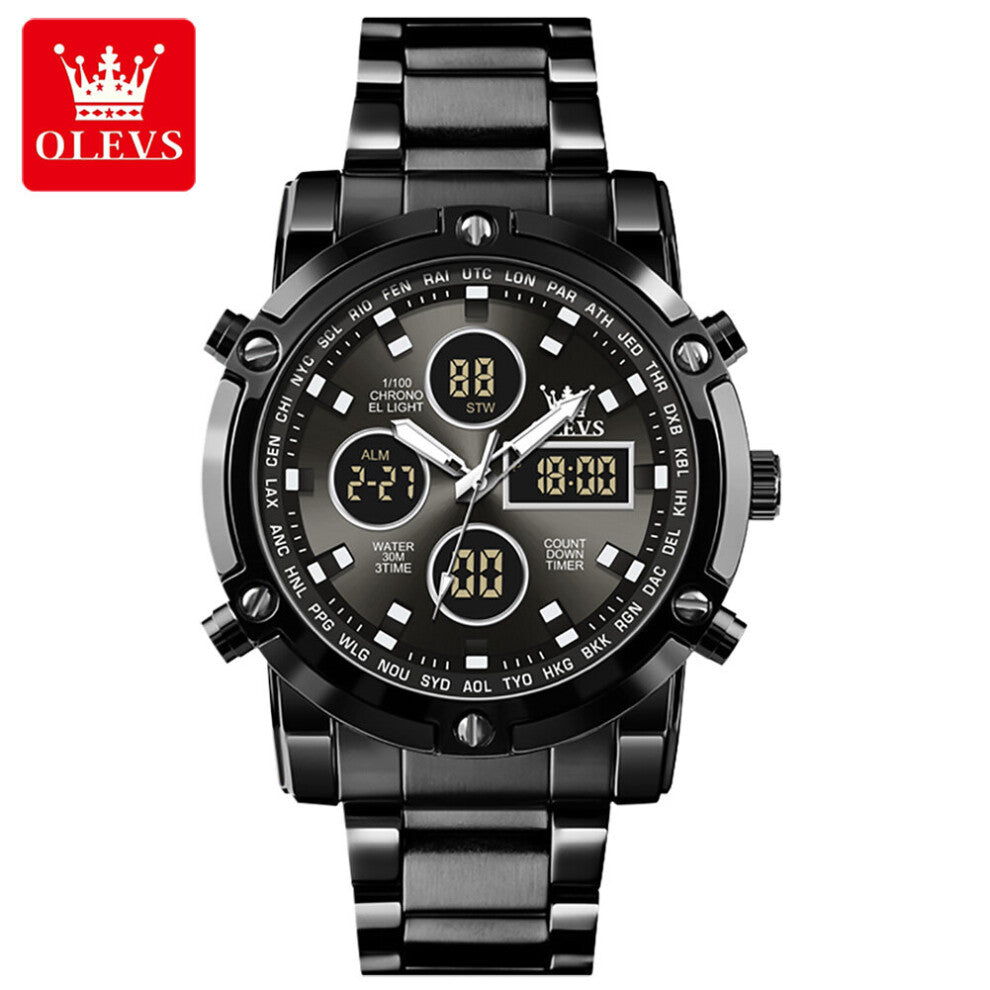 OLEVS Digital Men Military Watch 30m Waterproof Wristwatch LED Quartz Clock Sport Watch Male Watches Men Relogios Masculino 1106