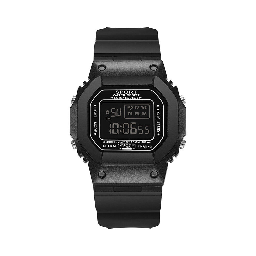 Sports Watch LED Student Children Young Out door Clock Vibration Digital Plastic Watches Men's Wrist Watch Lover