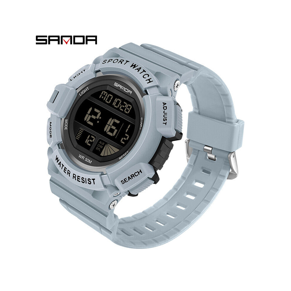 SANDA Men Watch Sports Waterproof Stopwatch LED Wristwatch Date Casual Male Electronic Clock Watches for Men Relogio Masculino