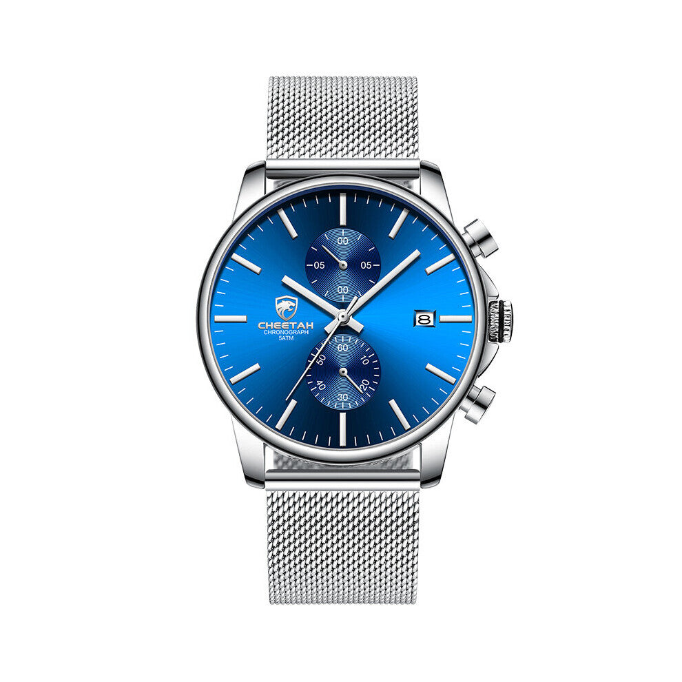 Men Watch Top Stainless Steel Waterproof Chronograph Watches Mens Business Quartz Wristwatch reloj hombre