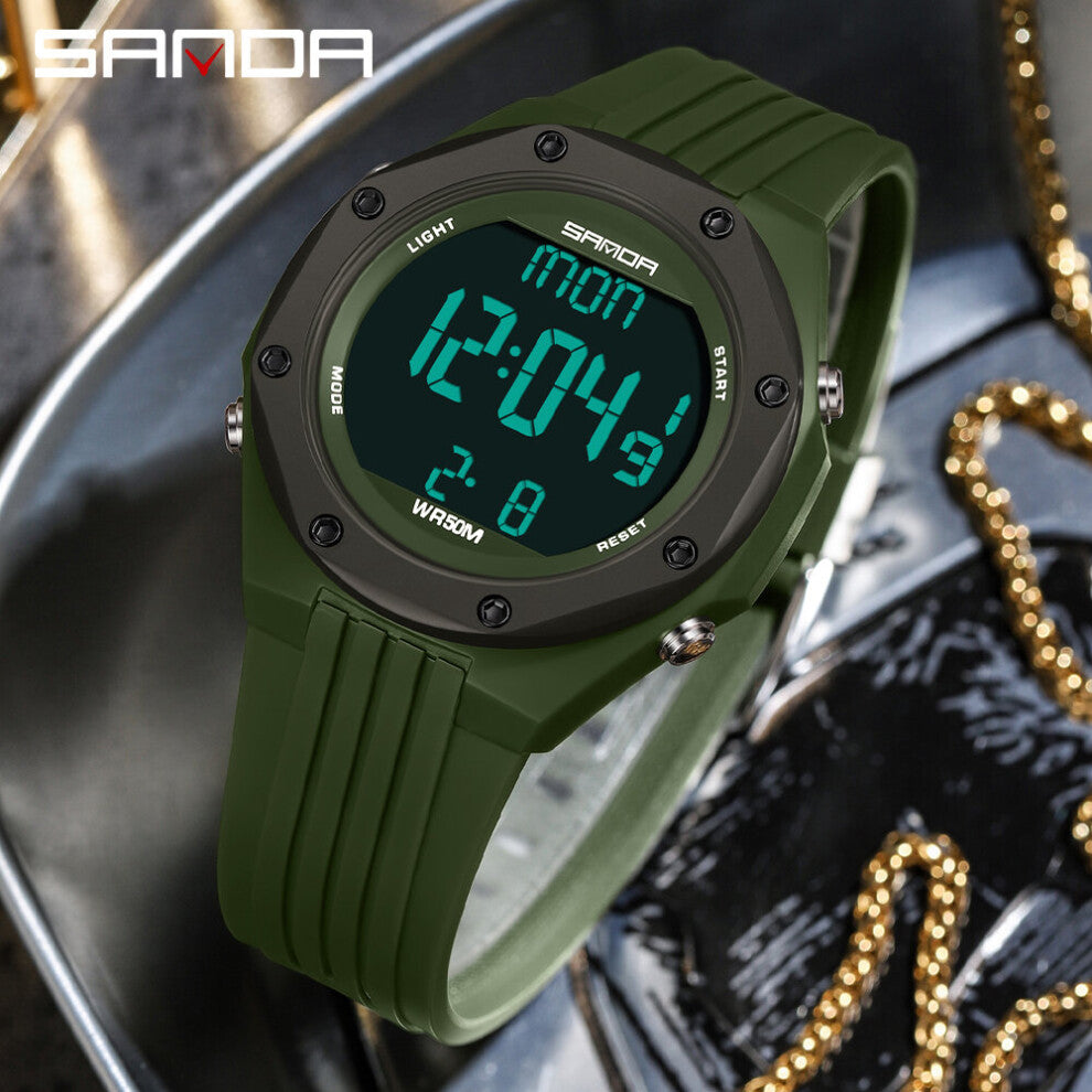 Men's Outdoor Sports Watches LED Display Digital Clock Man Shockproof Waterproof Wristwatch Relogio Masculino 6093