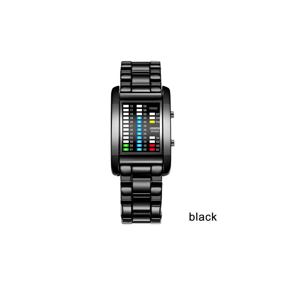 Watch Men's Watches Creative Sport Digital Watches Steel Band Wristwatches LED Waterproof Clock Relogio Masculino