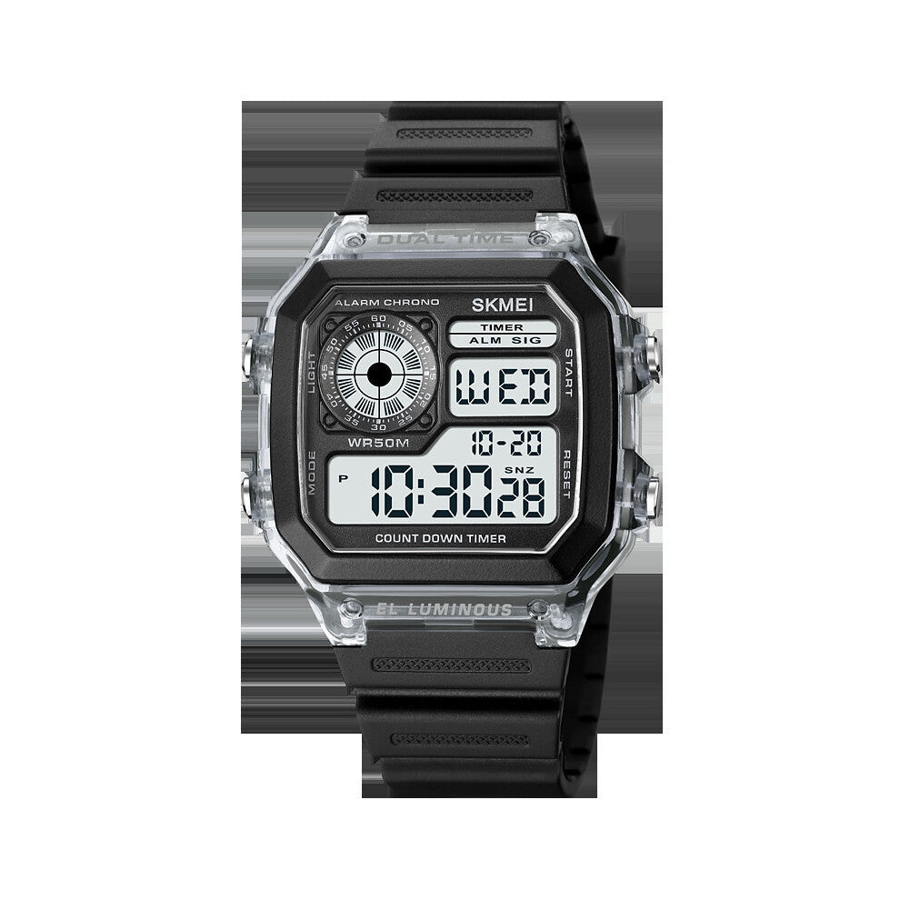 Japan Digital Movement Countdown Sport Watches Mens Multifunction 5Bar Waterproof Chrono Wristwatch Clock reloj hombre