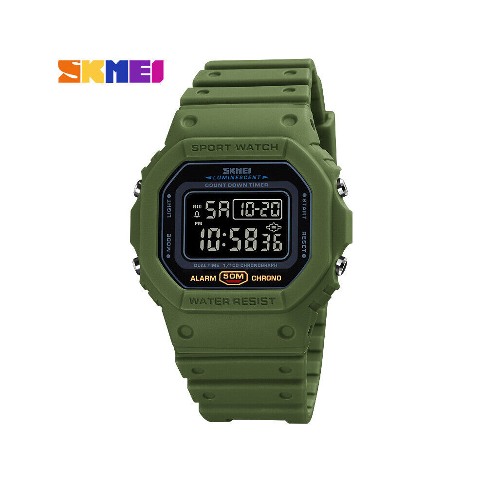 Multifunctional Digital Sport Watch Men 2 Time Count Down Mens Wristwatches Retro Male Watches reloj hombre 1628