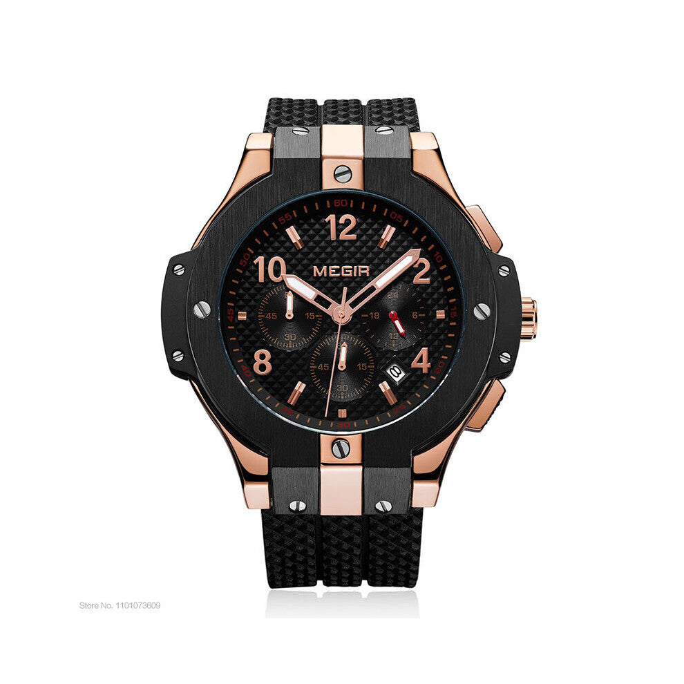 Army Sports Chronograph Quartz Wrist Watches Men Silicone Military Stop Watch Clock Man Relogios Masculino 2050G