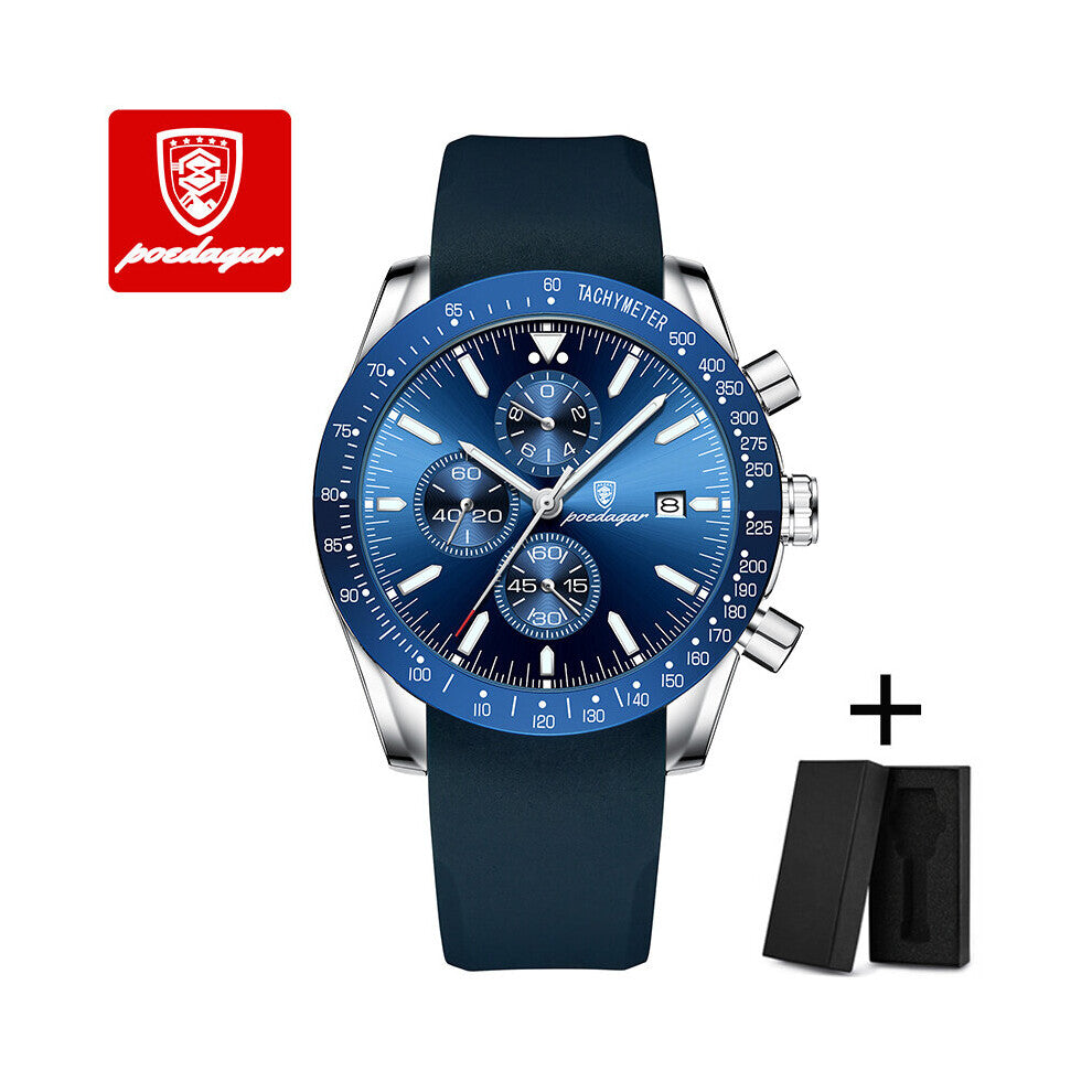 Watches for Men with Sport Silicone Chronograph Men Wrist Watches Waterproof Relogio Masculino