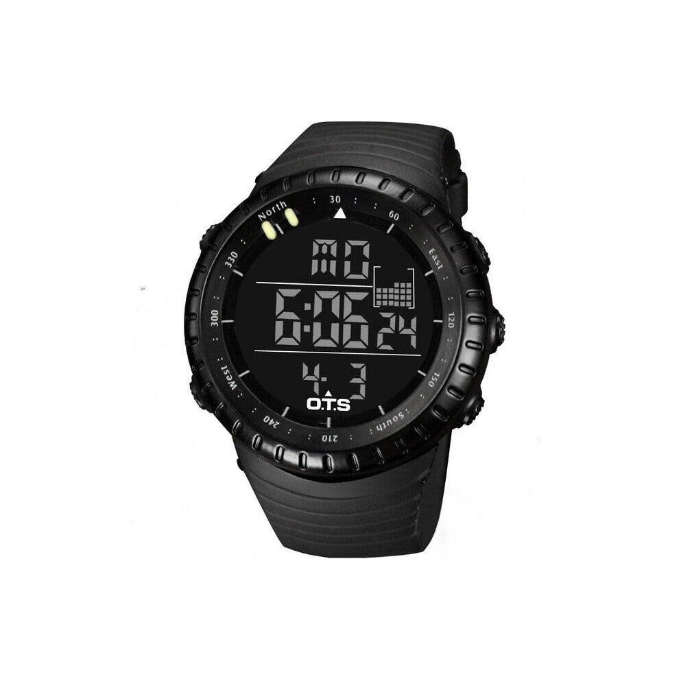 OTS Led Waterproof Sport Watch Casual Diving Sports Wristwatch Military Electronic Digital Army Men Watches