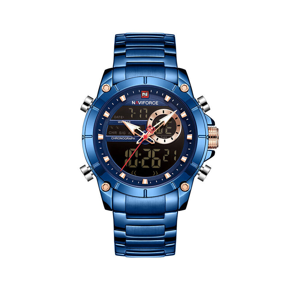 Watches for Men Big Dial Mens Watch Stainless Steel Waterproof Sport Male Clock Relogio Masculino