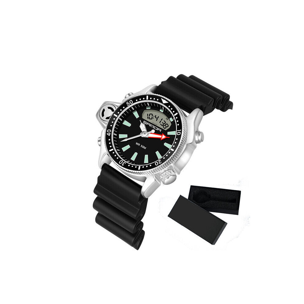 SANDA Sport Men Watches Casual Military Quartz Watches 50M Waterproof Shock Male Auto Wrist Watch Relogio Masculino