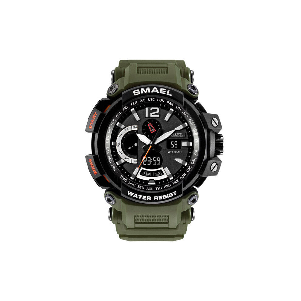 Top Sport Watch Men Digital Watches 5Bar Waterproof Military Dual Display Wristwatches Relogio Masculino 1702