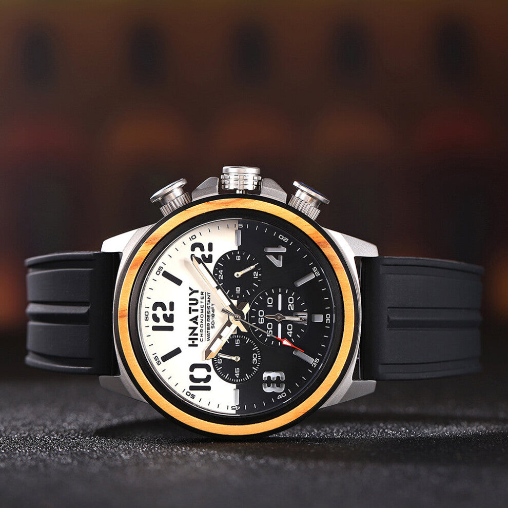 Men Watches Sports 5bar Waterproof Watch Stainless Steel Case Luxuri Chronograph Quartz Watch Relogio Masculino Clock