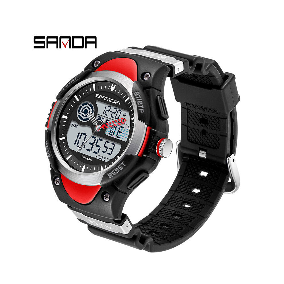 Mens Electronic Watch Mens Dual Display Clock Business Male Watches 50M Waterproof Men Wrist For G Relogio Masculino