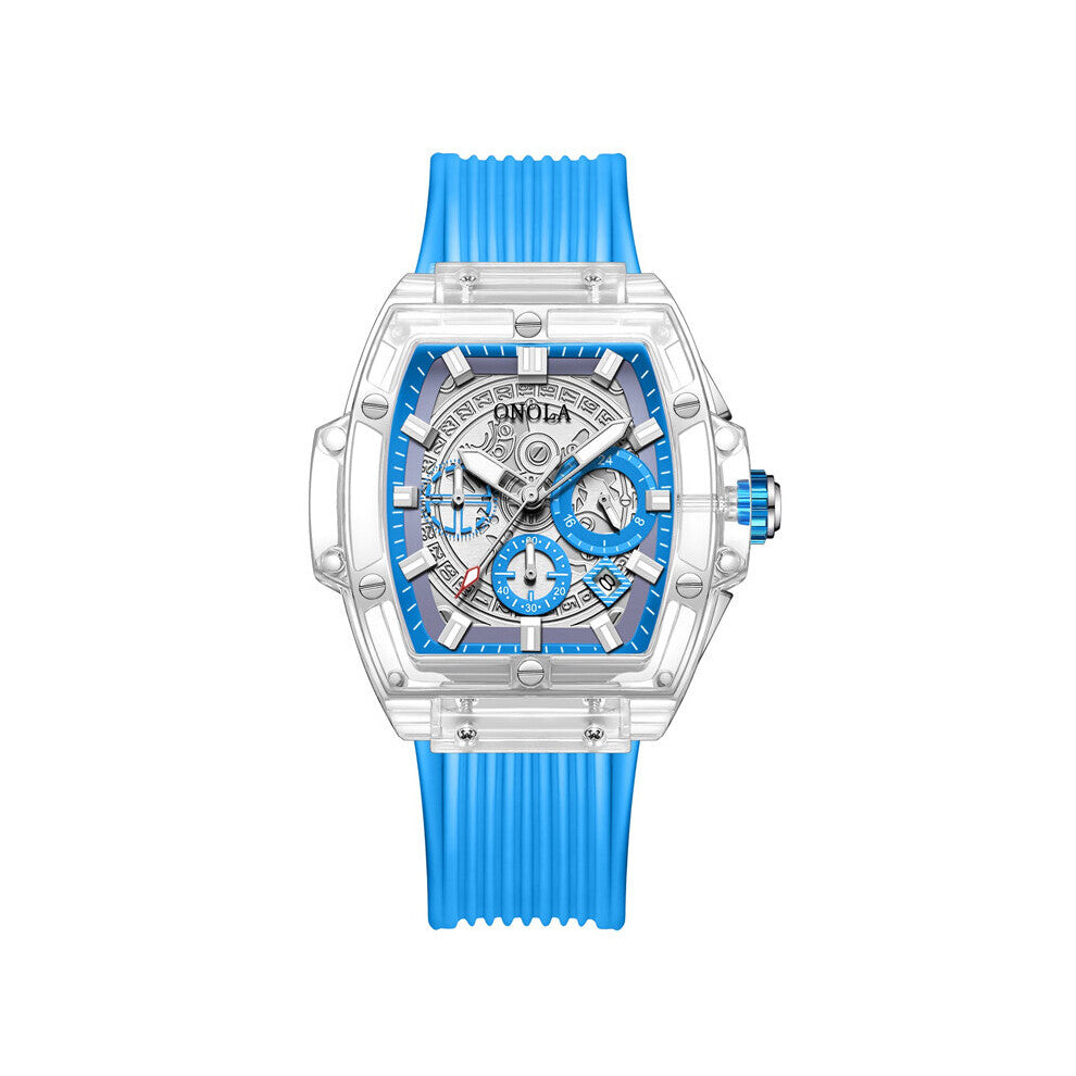 Transparent Plastic Waterproof Watch Men and Women Faionsh Quartz Silicone Men Watches Relojes Para Hombre