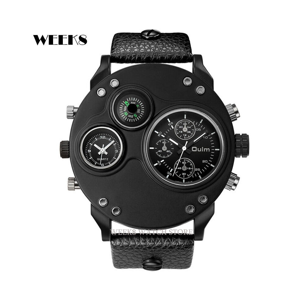 Sports Watches for Men Top Casual Military Big Dial Man Unique Wristwatch Male Decorative Compass Quartz Clock
