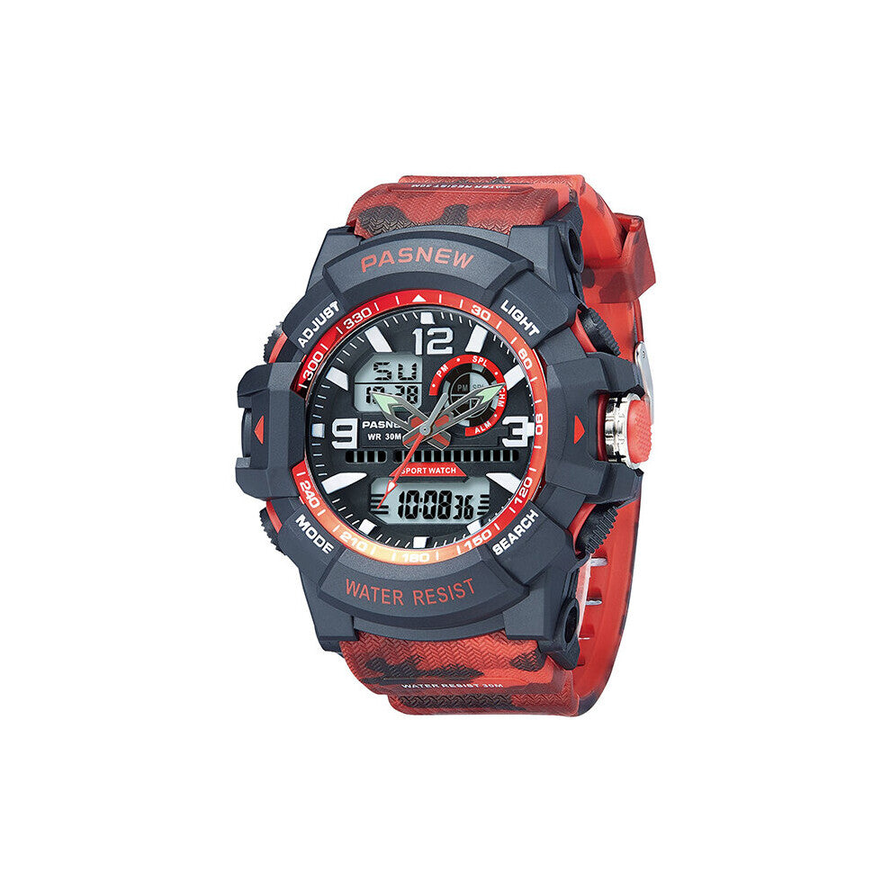 Waterproof Tactical Sport Watches Men Digital Wristwatch Diving Handwatch Led Dual Display Boy Electronic Hand Clock Camouflage