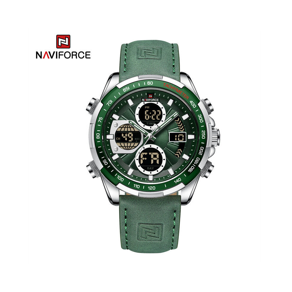 Men's Leather Watches Casual Waterproof Led Digital Week Display Calendar Clock Watches Male Relogio Masculino