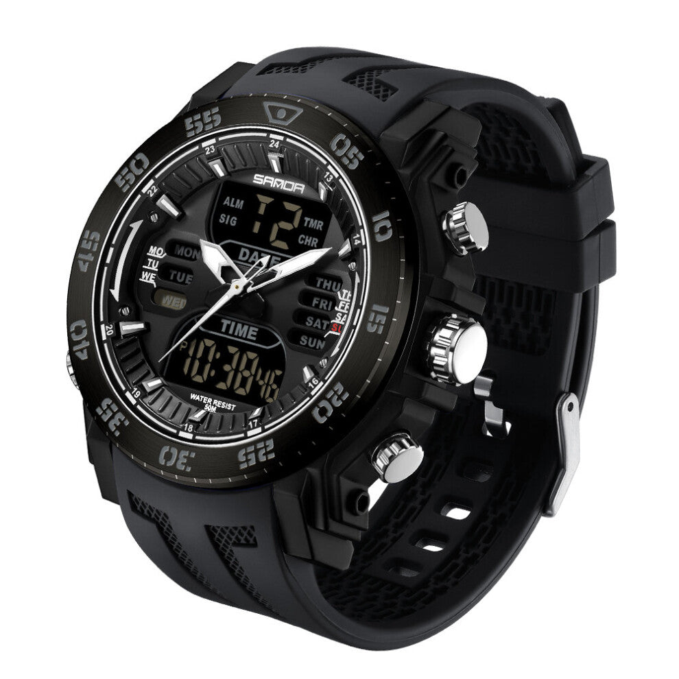 Men Watches Sport Military Quartz Watch 50M Waterproof Wristwatch for Male LED Digital Clock Relogios Masculino 6029