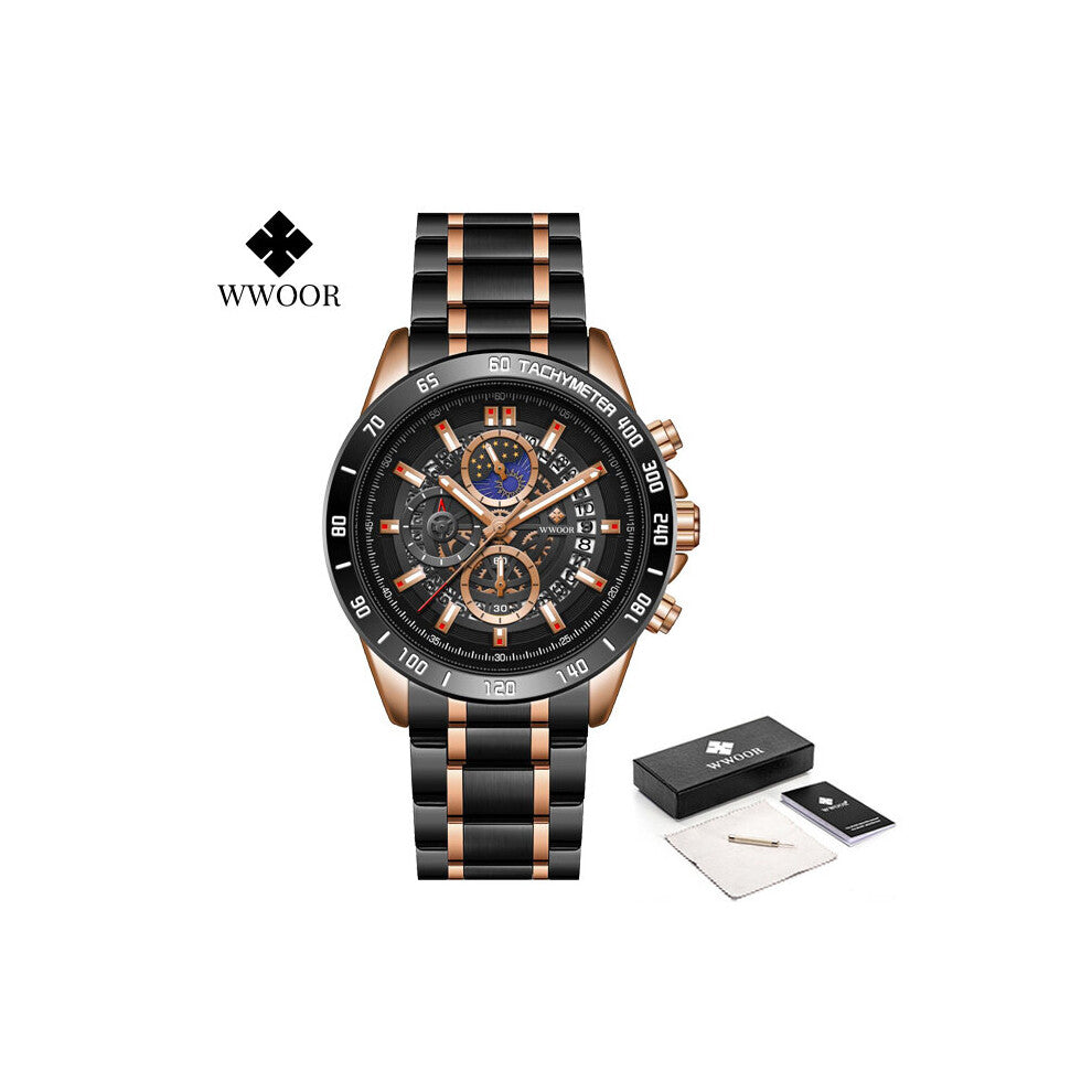 Mens Watch Automatic Date Quartz Clock Stainless Steel 30ATM Waterproof Mens Watches Relogio Masculino