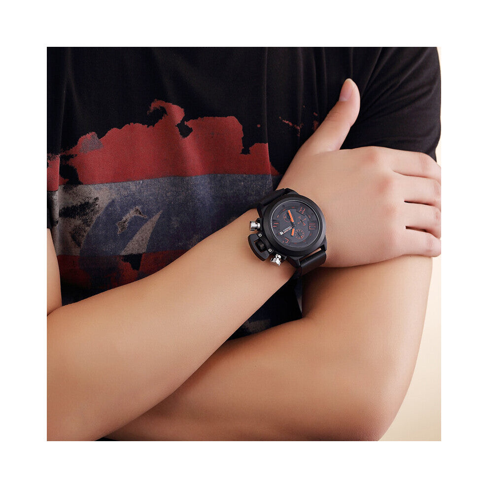 Men's Big Dial Creative Quartz Watch Sport Watches Men Waterproof Chronograph Military Quartz Wristwatch Male Clock